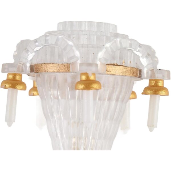 Yctze Lampadario LED Miniatura per Casa delle Bambole, Elegante e Realistico 6,5 cm