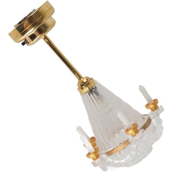 Yctze Lampadario LED Miniatura per Casa delle Bambole, Elegante e Realistico 6,5 cm