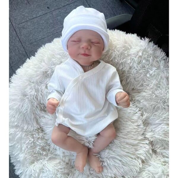 Lonian Reborn Dolls 17 Zoll lebensechte Neugeborenenpuppe aus weichem Stoff und Zubehör