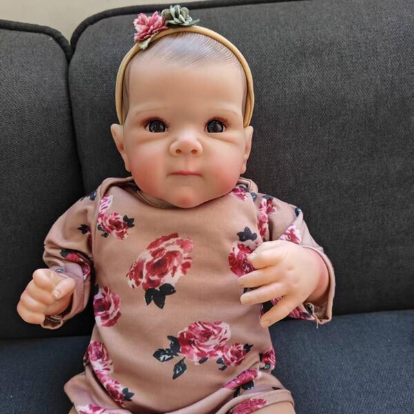 Lonian Reborn Babypuppe 45 cm realistisches Baby mit offenen Augen und weichem Körper