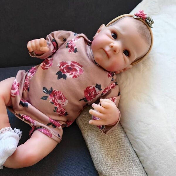 Lonian Reborn Baby bambola 45 cm realistica bambina occhio aperto corpo morbido