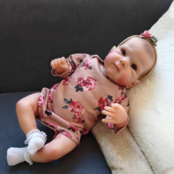Lonian Reborn Baby bambola 45 cm realistica bambina occhio aperto corpo morbido