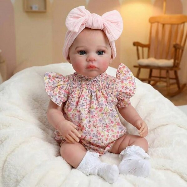 Lonian Reborn Doll Neugeborenes Baby 17 Zoll realistisch aus weichem Silikon und Baumwolle