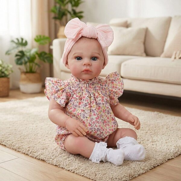 Lonian Bambole Reborn Neugeborenes Baby 17 Zoll Realistico in Morbido Silicone e Cotone