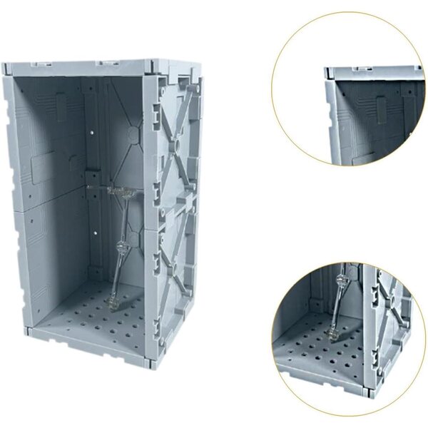 Base espositiva action figure blloocod in PP 12x11x22 cm, supporto da tavolo decorativo