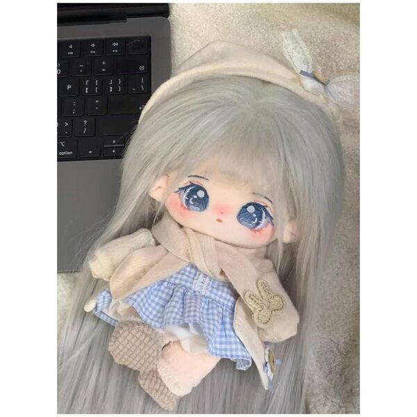 AMITD Plüschpuppe 20 cm Anime aus Baumwolle mit Skelett und modischer Kleidung
