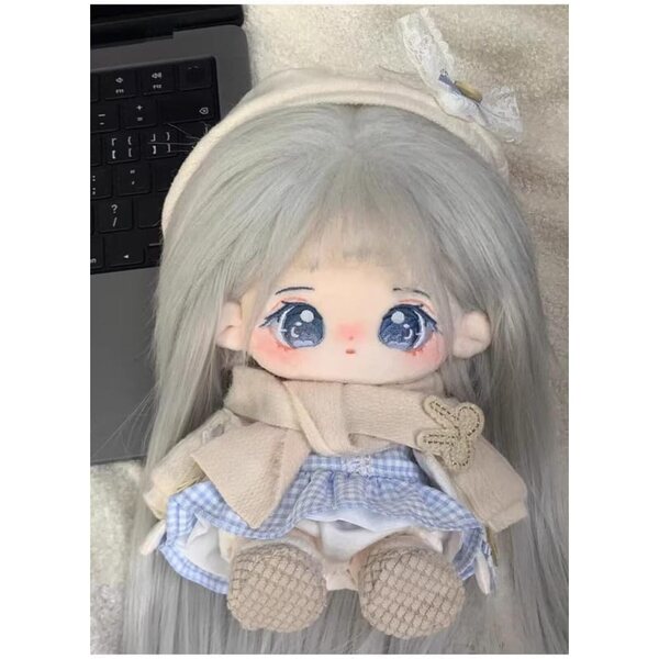 AMITD Plüschpuppe 20 cm Anime aus Baumwolle mit Skelett und modischer Kleidung