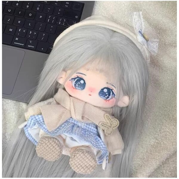 AMITD Plüschpuppe 20 cm Anime aus Baumwolle mit Skelett und modischer Kleidung