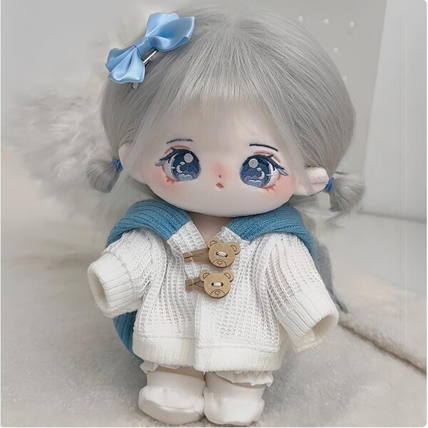 AMITD Plüschpuppe 20 cm Anime aus Baumwolle mit Skelett und weicher Kleidung