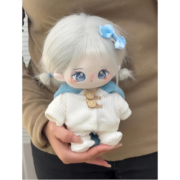 AMITD Plüschpuppe 20 cm Anime aus Baumwolle mit Skelett und weicher Kleidung