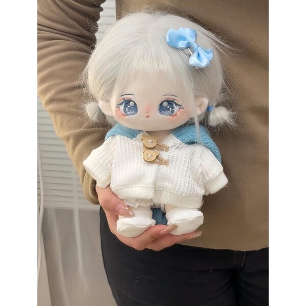 AMITD Plüschpuppe 20 cm Anime aus Baumwolle mit Skelett und weicher Kleidung