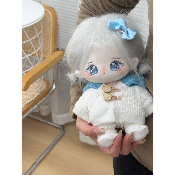 AMITD Plüschpuppe 20 cm Anime aus Baumwolle mit Skelett und weicher Kleidung
