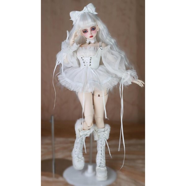 AMITD BJD-Puppe, 45 cm, mit handbemaltem Make-up und gegliedertem Körper aus PVC und Harz