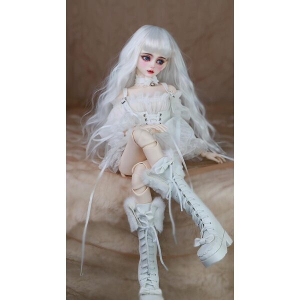 AMITD BJD-Puppe, 45 cm, mit handbemaltem Make-up und gegliedertem Körper aus PVC und Harz