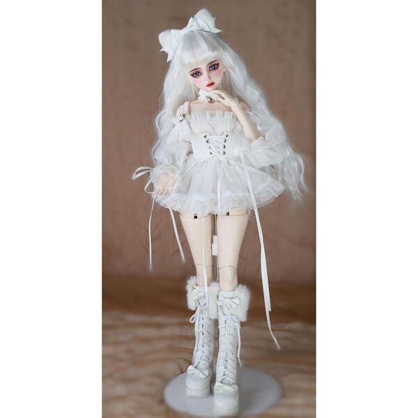 AMITD BJD-Puppe, 45 cm, mit handbemaltem Make-up und gegliedertem Körper aus PVC und Harz