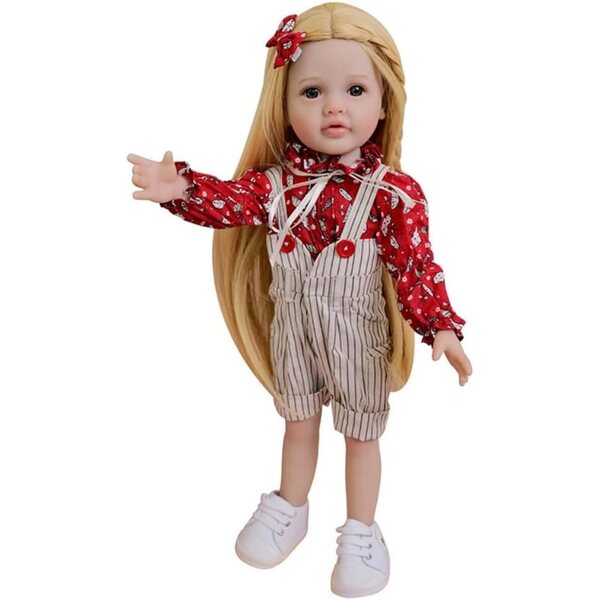 Lonian Pupa Reborn Girl 45 cm aus realistischem Silikon-Vinyl mit Zubehör
