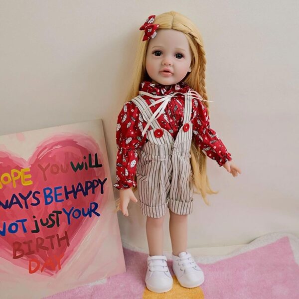 Lonian Pupa Reborn Bambina 45cm in Vinile Silicone Realistica con Accessori