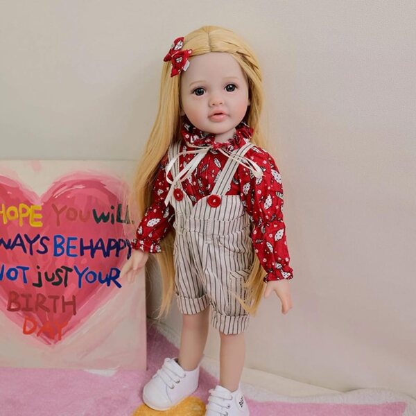 Lonian Pupa Reborn Bambina 45cm in Vinile Silicone Realistica con Accessori