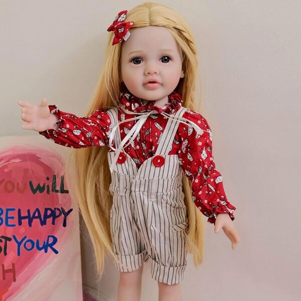 Lonian Pupa Reborn Bambina 45cm in Vinile Silicone Realistica con Accessori