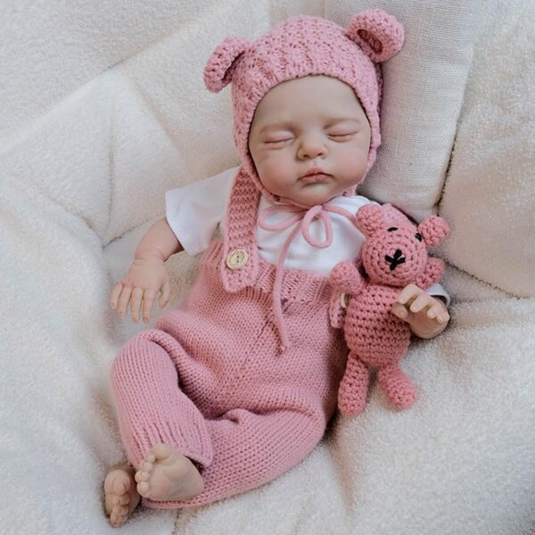 Lonian Reborn Puppen 18" – Realistische Puppe mit weichem Stoffkörper und Zubehör inklusive