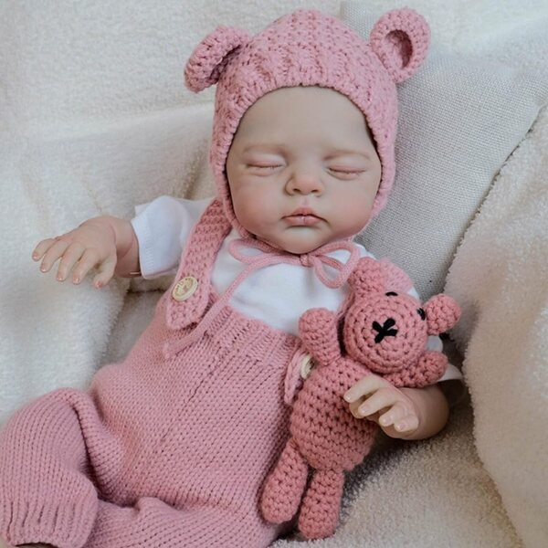 Lonian Reborn Puppen 18" – Realistische Puppe mit weichem Stoffkörper und Zubehör inklusive