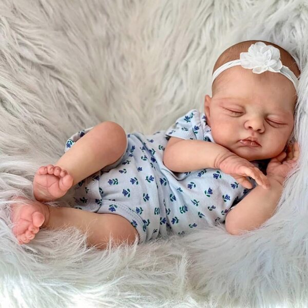 Lonian Reborn Puppen 18 Zoll - Bambola Realistica in Silicone e Stoffa con Accessori