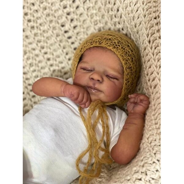 Lonian Reborn Dolls 45 cm Pupa realistica neonato africano con accessori, morbida e posabile
