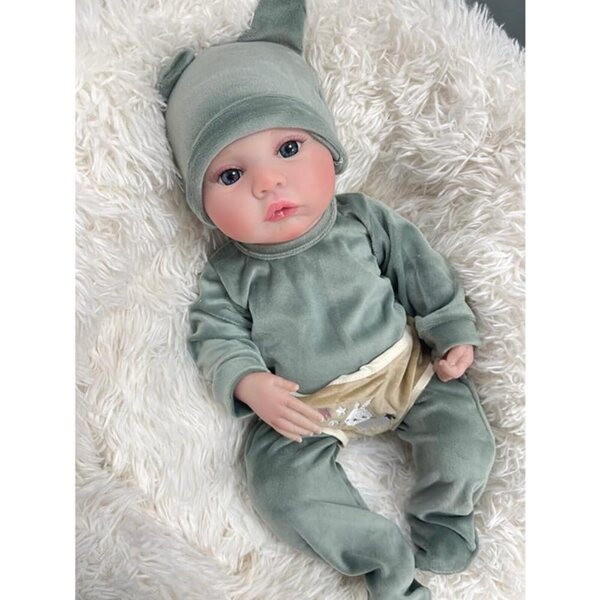 Lonian Reborn Puppen Bambina 18 Pollici Realistica Corpo in Silicone Vinile Blu