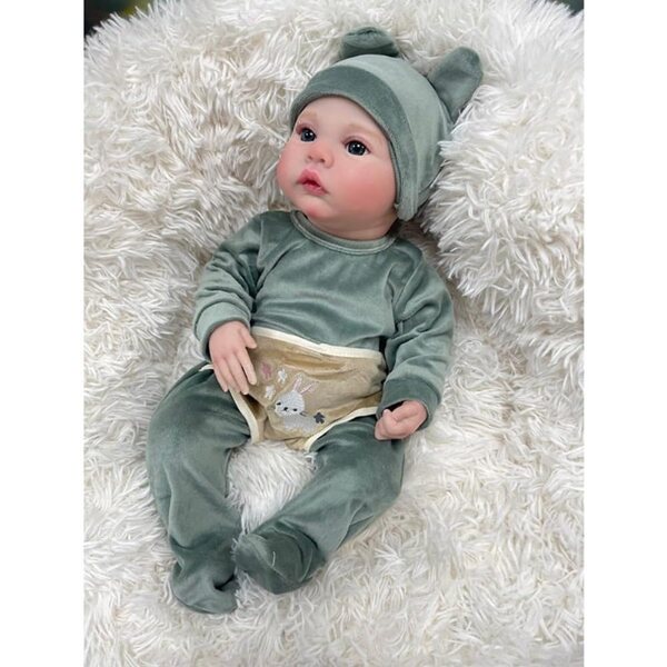Lonian Reborn Puppen Bambina 18 Pollici Realistica Corpo in Silicone Vinile Blu