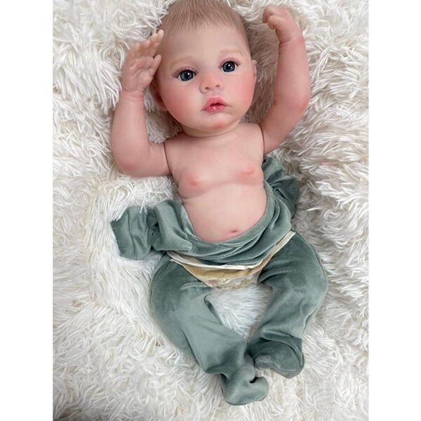 Lonian Reborn Puppen Bambina 18 Pollici Realistica Corpo in Silicone Vinile Blu
