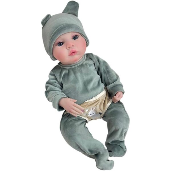 Lonian Reborn Puppen Bambina 18 Pollici Realistica Corpo in Silicone Vinile Blu