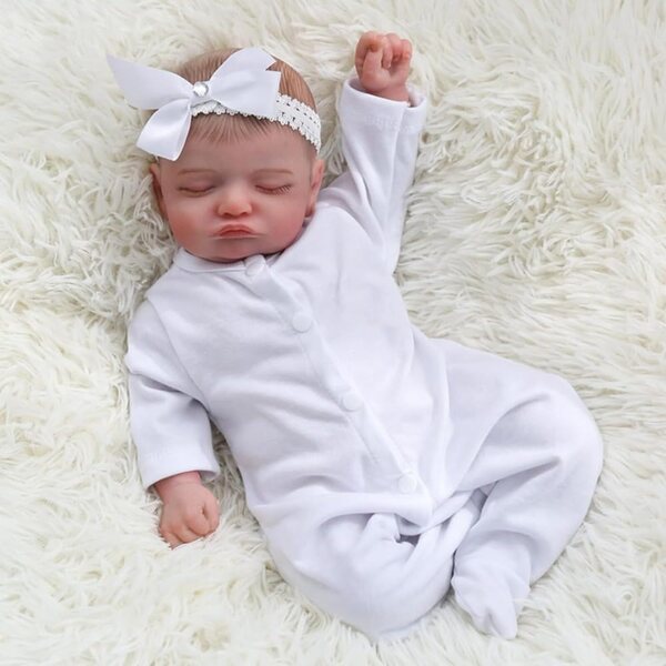 Lonian Reborn Dolls 19 Zoll – Lebensechte Babypuppe mit Stoffkörper und Zubehör