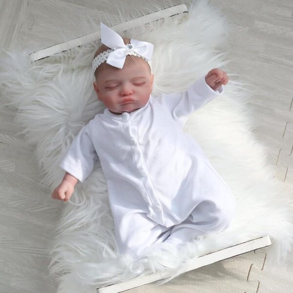 Lonian Reborn Dolls 19 inch - Levensechte babypop met stoffen lijfje en accessoires