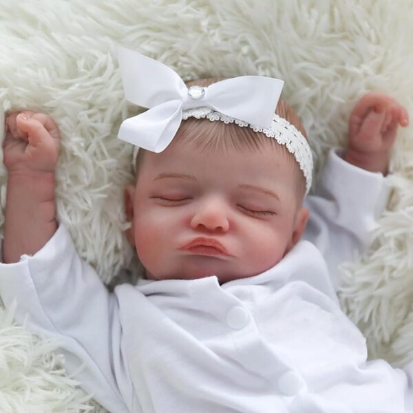 Lonian Reborn Dolls 19 inch - Levensechte babypop met stoffen lijfje en accessoires