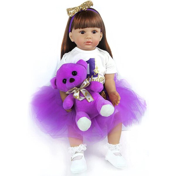 Poupée bébé Reborn 60 cm réaliste avec vêtements et accessoires complets