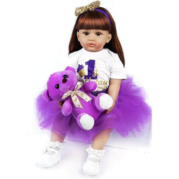 Poupée bébé Reborn 60 cm réaliste avec vêtements et accessoires complets