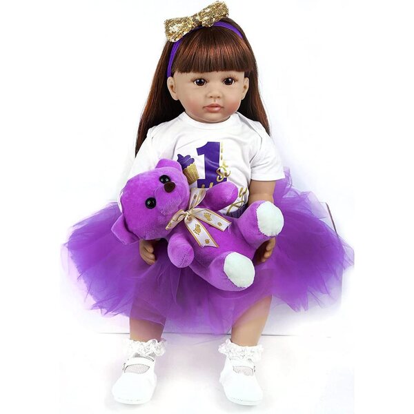 Poupée bébé Reborn 60 cm réaliste avec vêtements et accessoires complets