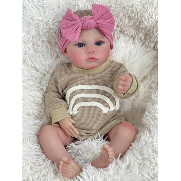 Lonian Reborn babypoppen 45 cm: zachte en verstelbare realistische pasgeboren pop