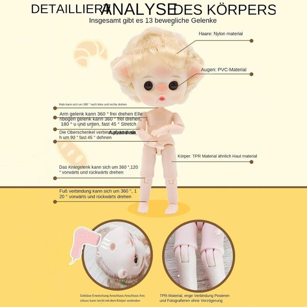 Anime-Kugelgelenk-BJD-Puppen – einzigartiges und realistisches Spielzeug, Dekoration und Sammlerstücke