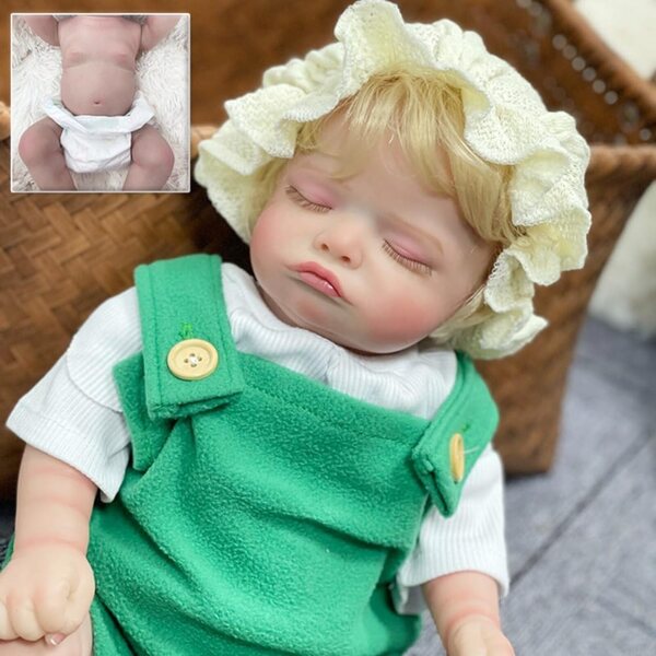 Lonian Bambola Neonato 45 cm Realistica in Silicone con Accessori e Abbigliamento