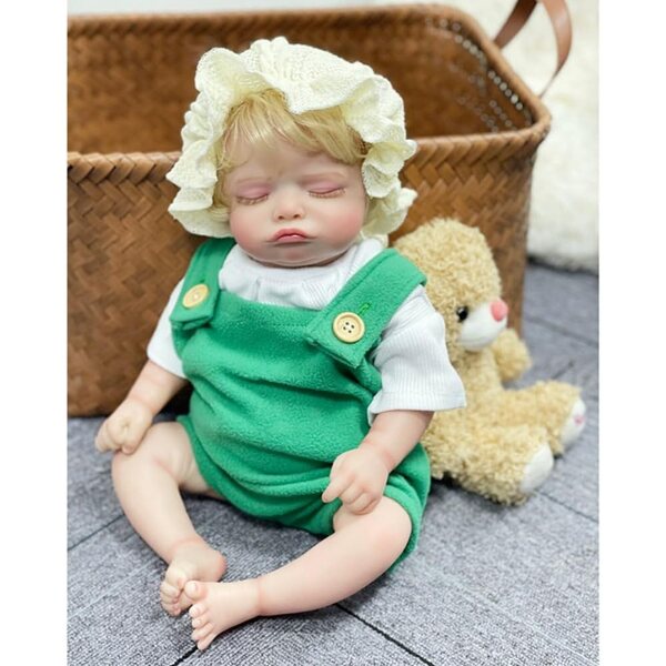 Lonian Bambola Neonato 45 cm Realistica in Silicone con Accessori e Abbigliamento