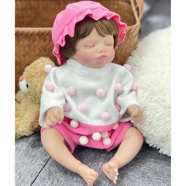 Lonian bambola neonato 45 cm realistica in silicone e stoffa, con accessori