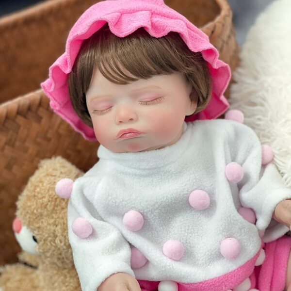Lonian bambola neonato 45 cm realistica in silicone e stoffa, con accessori