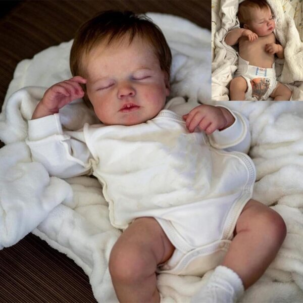 Lonian Reborn Babypuppe 50 cm - Pupo Silicone Realistico Neonato per Bambini