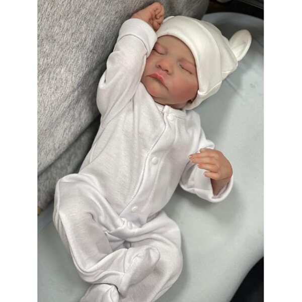 Lonian bambola neonato 48 cm realistica in silicone o stoffa con accessori inclusi