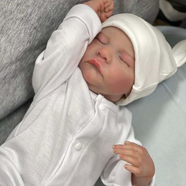 Lonian bambola neonato 48 cm realistica in silicone o stoffa con accessori inclusi