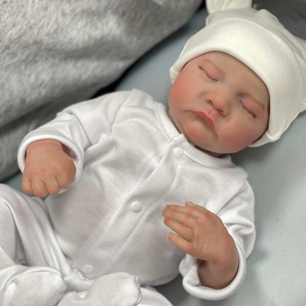 Lonian bambola neonato 48 cm realistica in silicone o stoffa con accessori inclusi