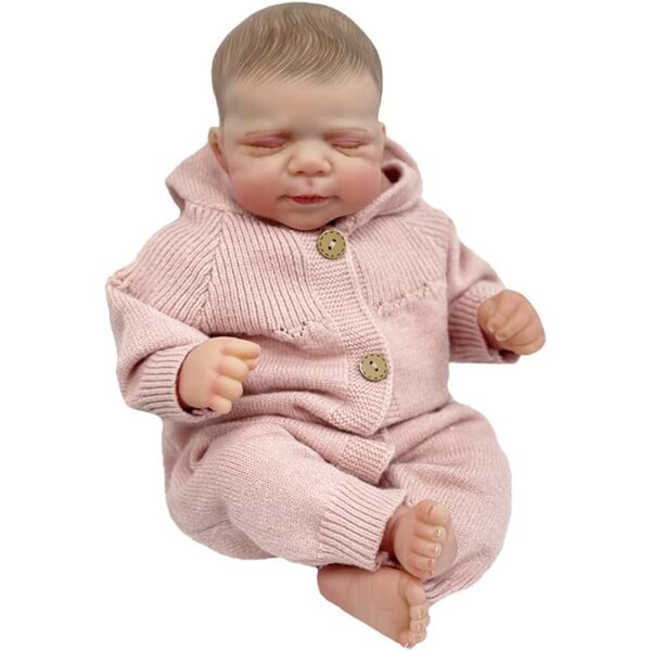 Lonian Reborn-Babypuppen 48 cm - Realistische zachte en gelede pasgeboren pop