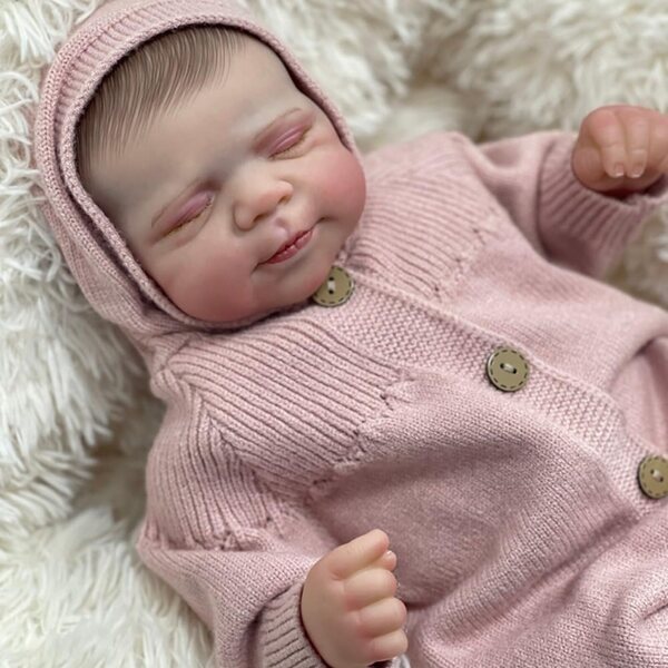 Lonian Reborn-Babypuppen 48 cm - Bambola Neonato Realistica Morbida e Articolata