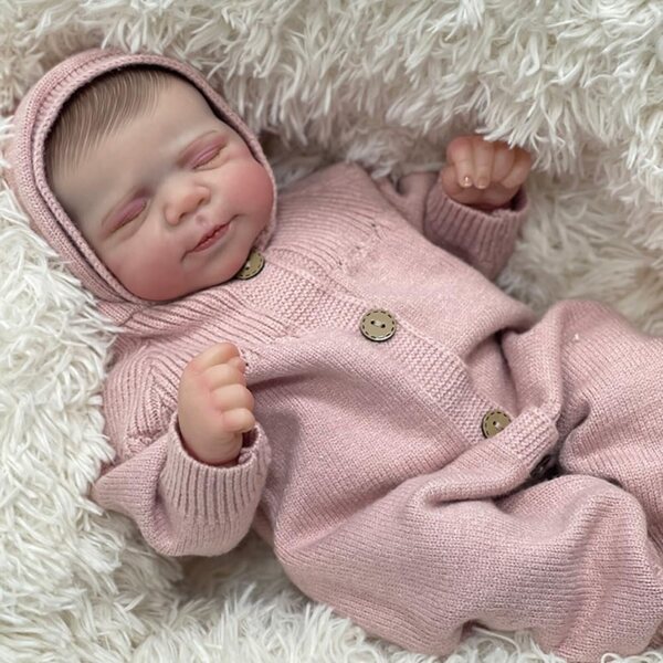 Lonian Reborn-Babypuppen 48 cm - Bambola Neonato Realistica Morbida e Articolata